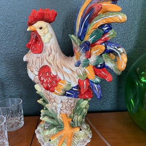 Vintage 1980s J Willfred for Andrea Sadek Ceramic Rooster, Very