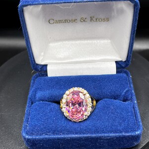 Vintage Camrose and Kross Jacqueline Kennedy Lab Pink Kunzite and