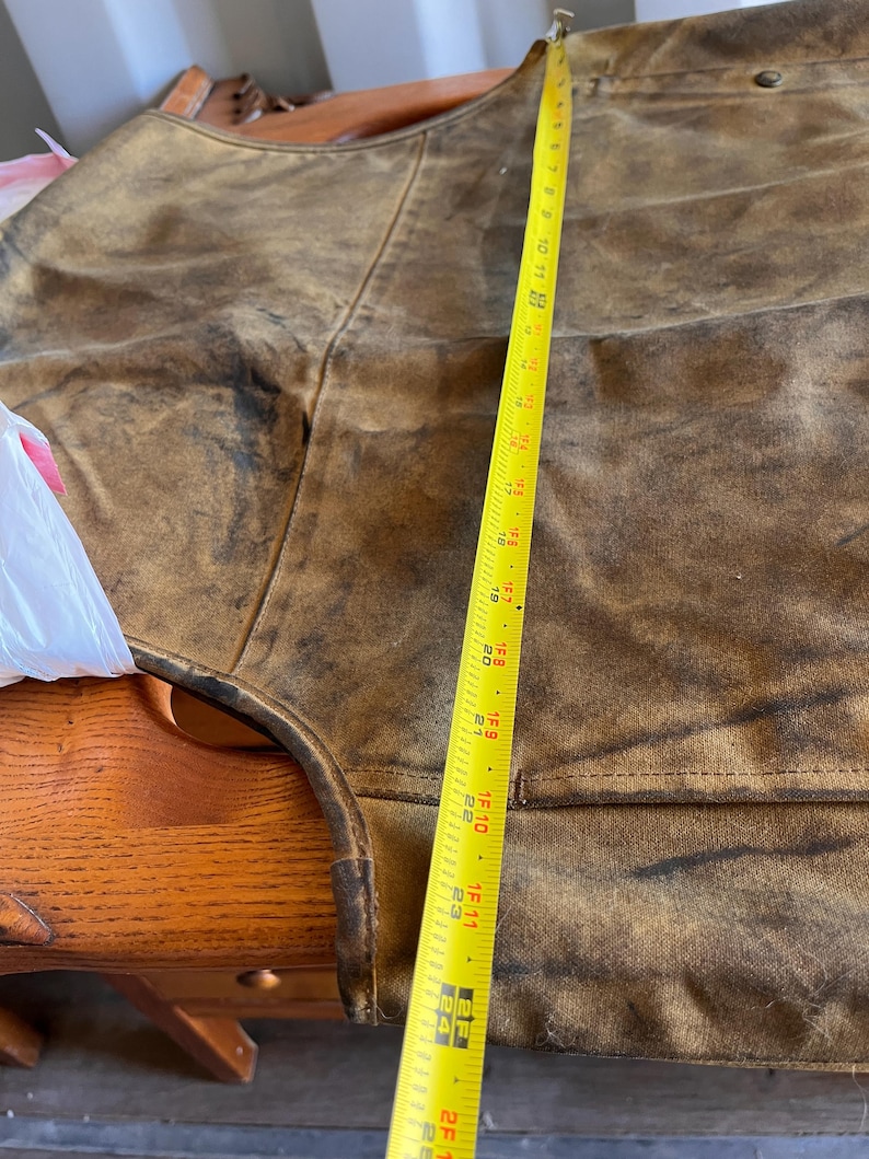 Chaleco vintage Filson XL de tela color tostado oscuro, forro a cuadros rojos estilo búfalo, estilo RN39126, ¡fabricado en EE. UU.! imagen 8