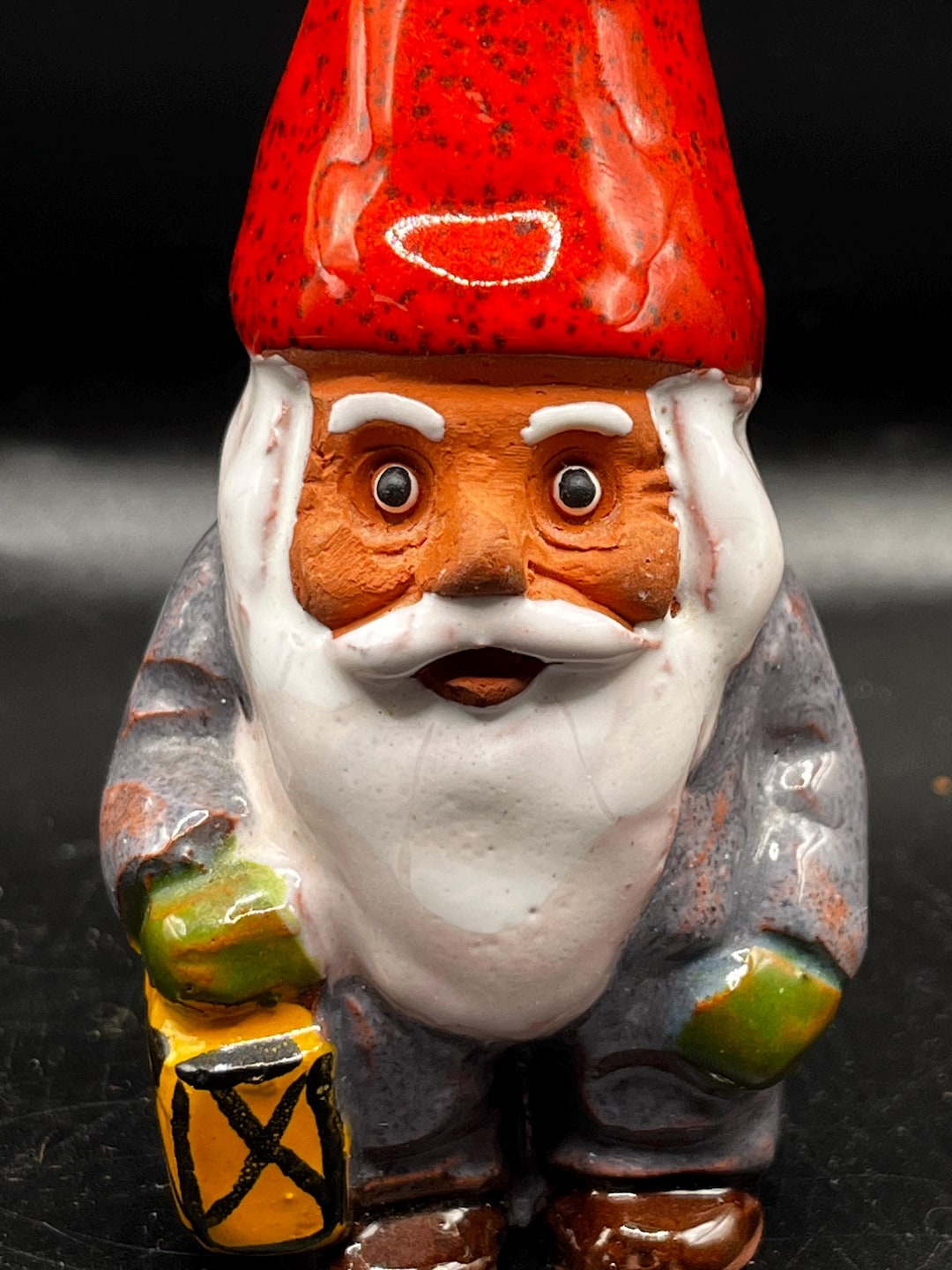 Collectable Rare Rolf Berg Torshalla Pottery Lantern Gnome From