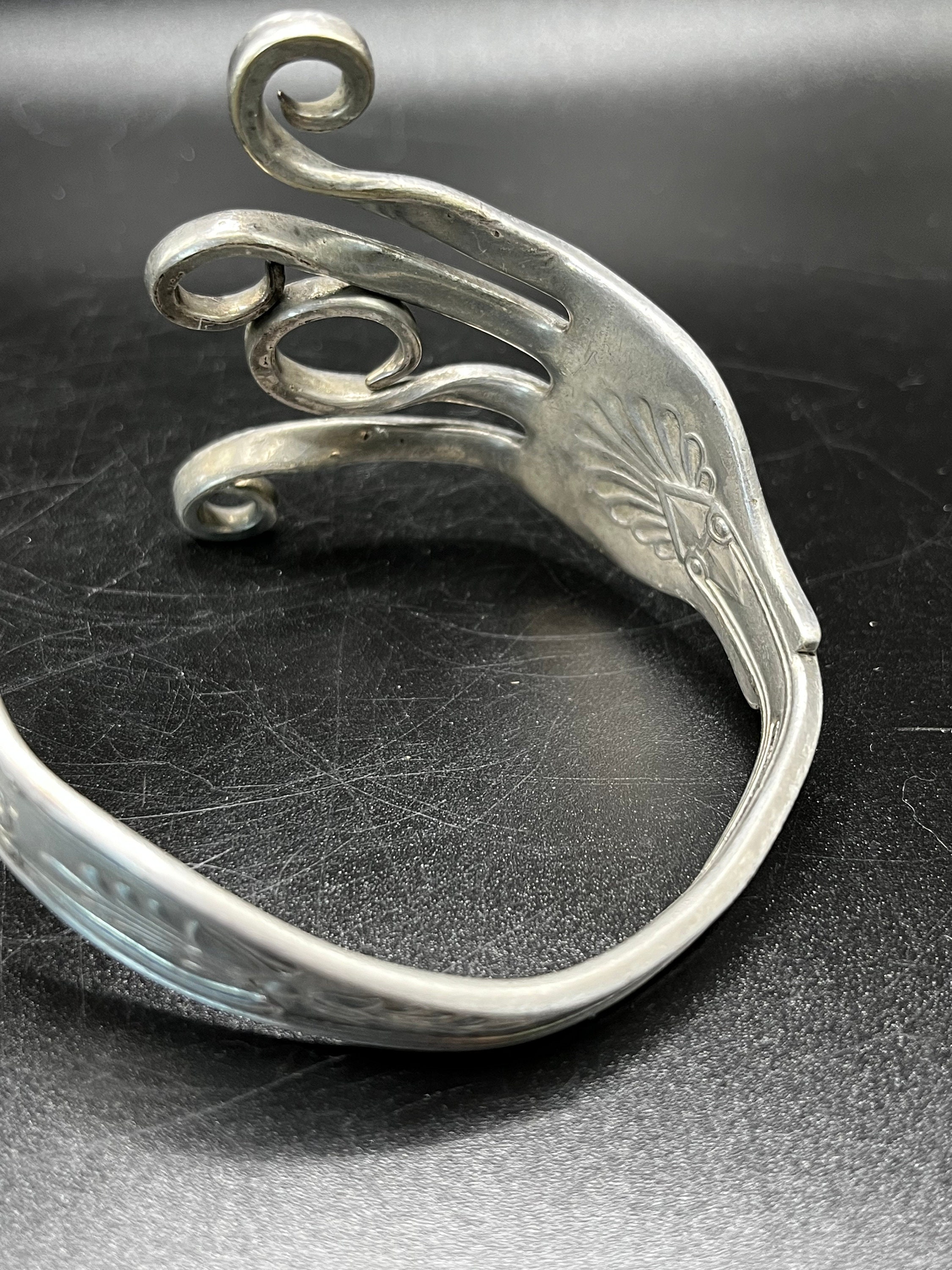 US.Navy アメリカ海軍 ヴィンテージ　スプーンブレスレット Vintage Hand Made Silver International Silver US Navy Spoon