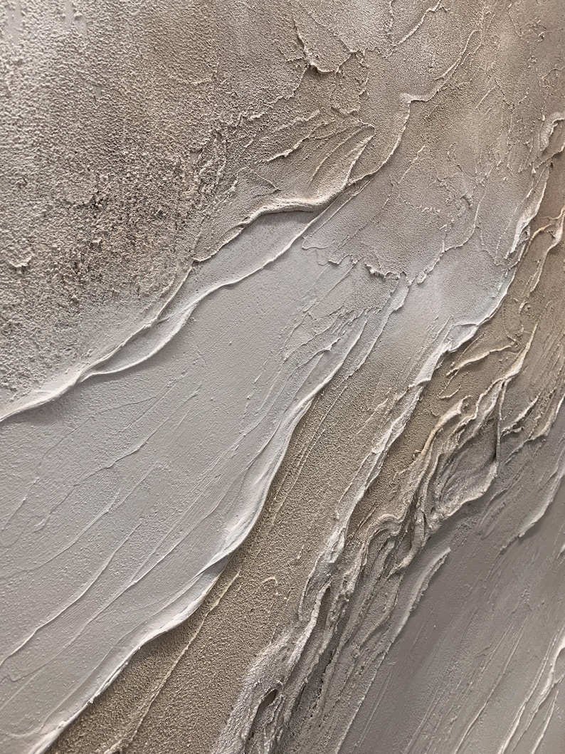 Large Wabi-sabi style brown wall painting, off-white texture painting, brown minimalist abstract painting, modern art, wall decoration image 9