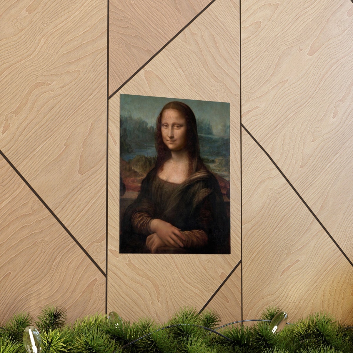 Tableau Toile Mona Lisa De Vinci - Impression D'art Encadrée, Prête à Accrocher, Plusieurs Tailles