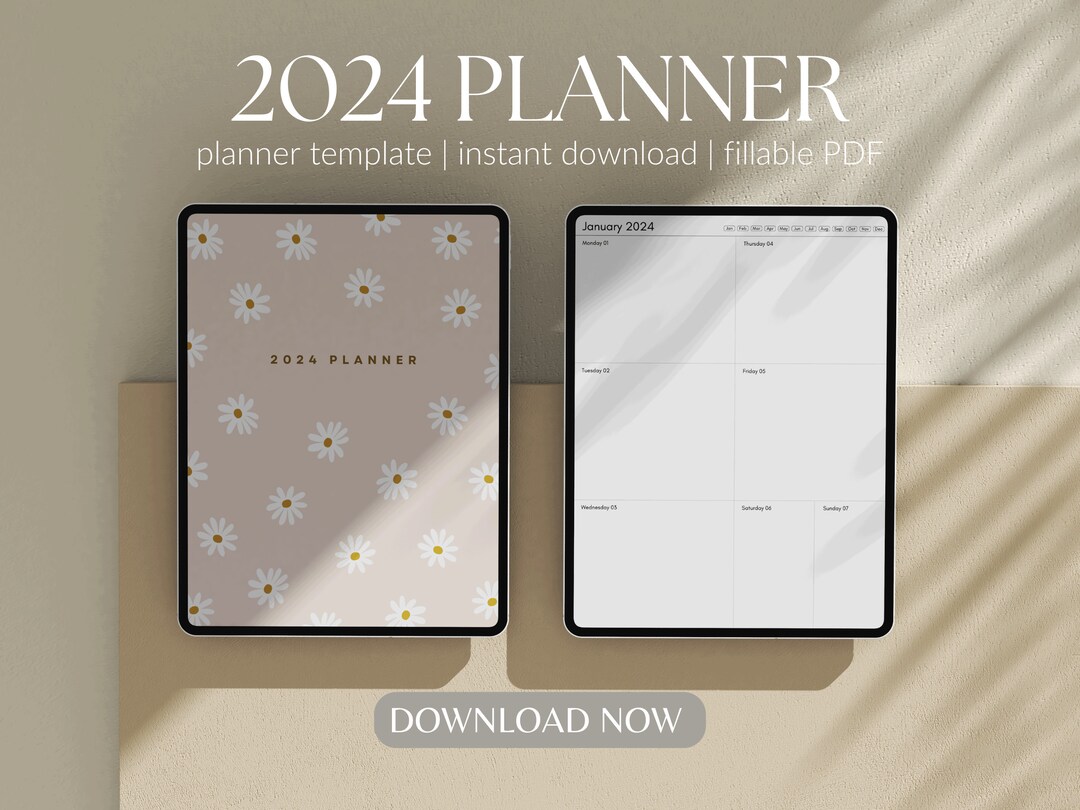 2024 Digital Planner Minimalist, Goodnotes Planner, iPad Planner ...