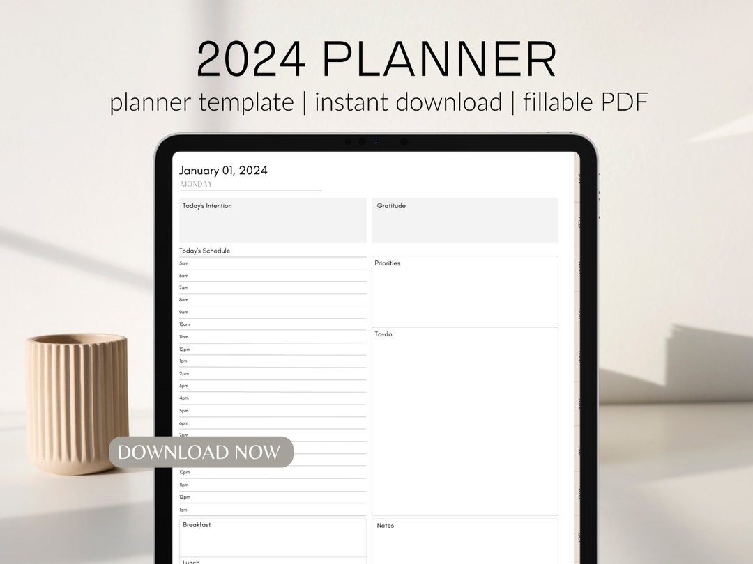2024 Digital Planner Digital Planner Daily Weekly Monthly - Etsy