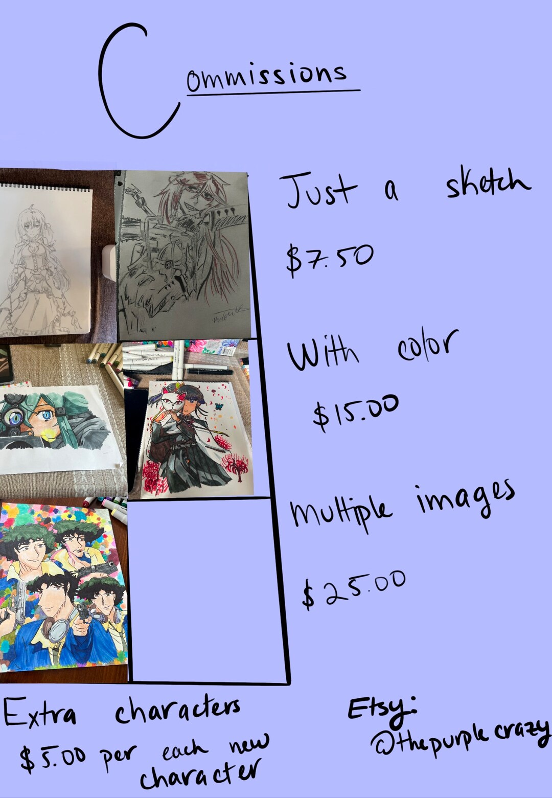 Drawing Commissions - Etsy