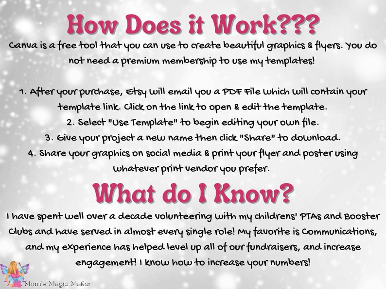 Colorful School Events Calendar Template Flyer for Etsy