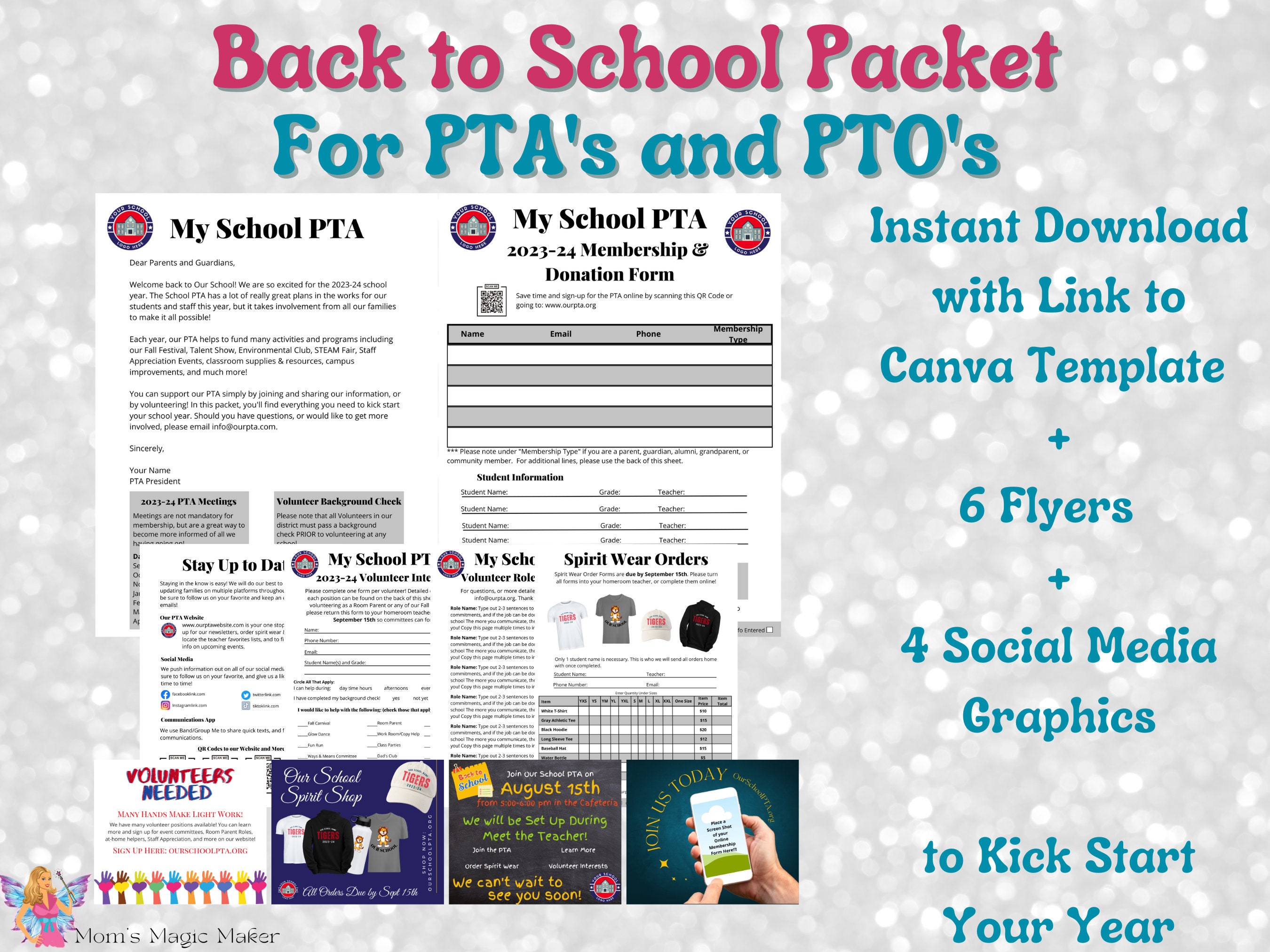 H8 School Packet Example Back to School Packet Template for Pta's, Pto's, and Schools - Etsy