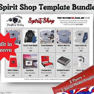 Spirit Wear Flyer und Order Form Template Bundle für Canva - Vorlagen für Fördervereine, Schulen, PTA&#39;s, PTO&#39;s