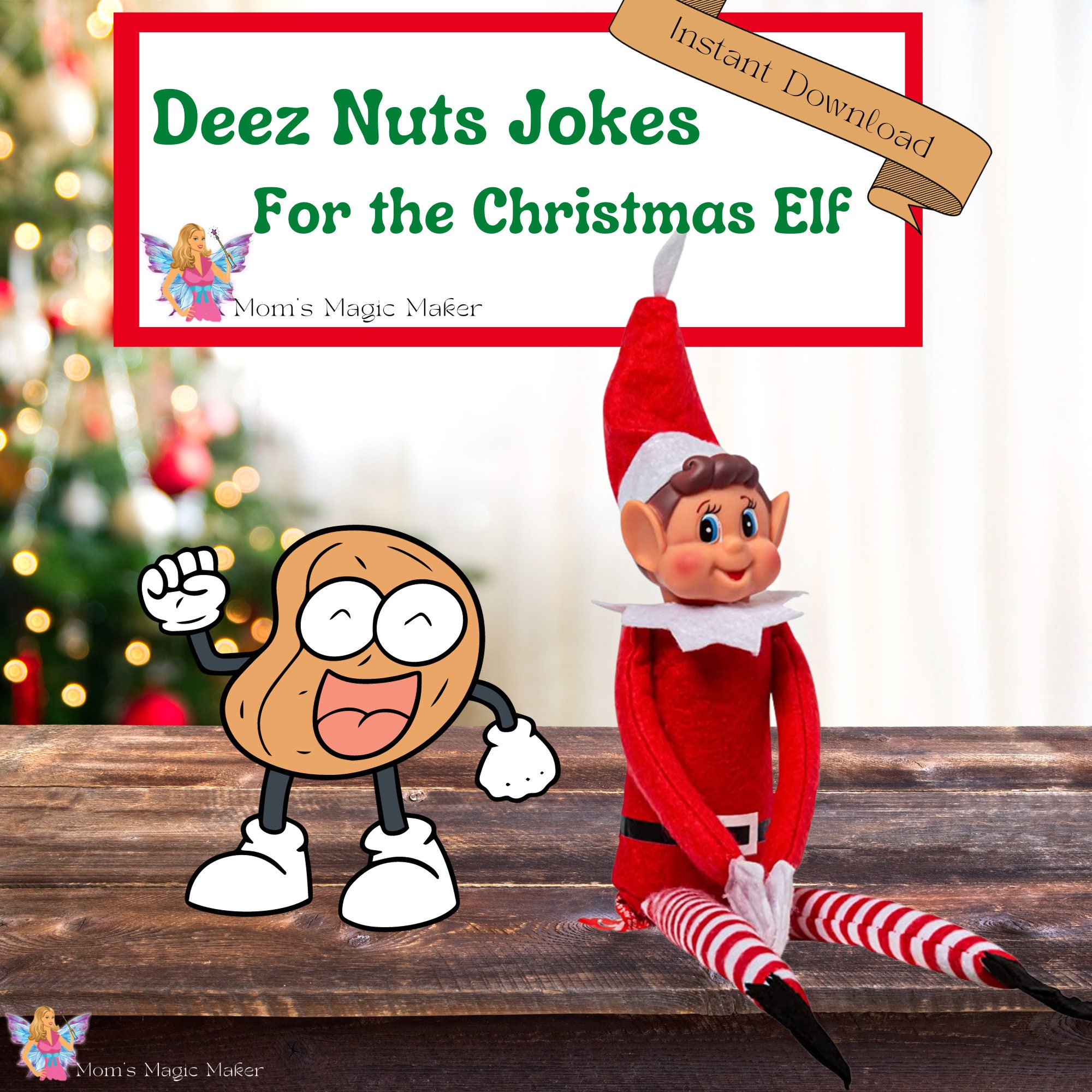Deez Nuts Jokes for Christmas Elves Printable Instant Download (Instant
