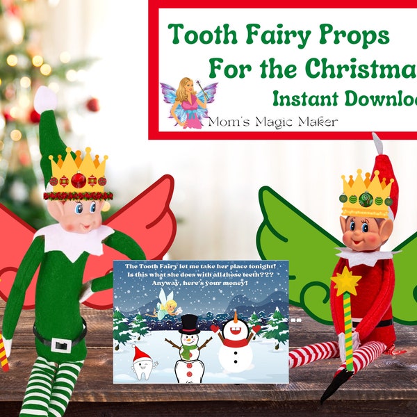 Tooth Fairy Note and Prop for Christmas Elf * Printable * Instant Download