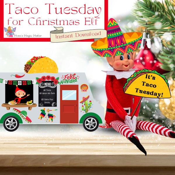 Taco Tuesday for Christmas Elves * Instant Download * Printable