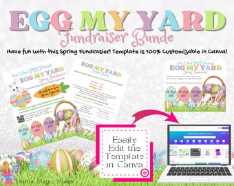 Egg My Yard Flyer Bundle * Template for PTA's, PTO's, and Booster Clubs