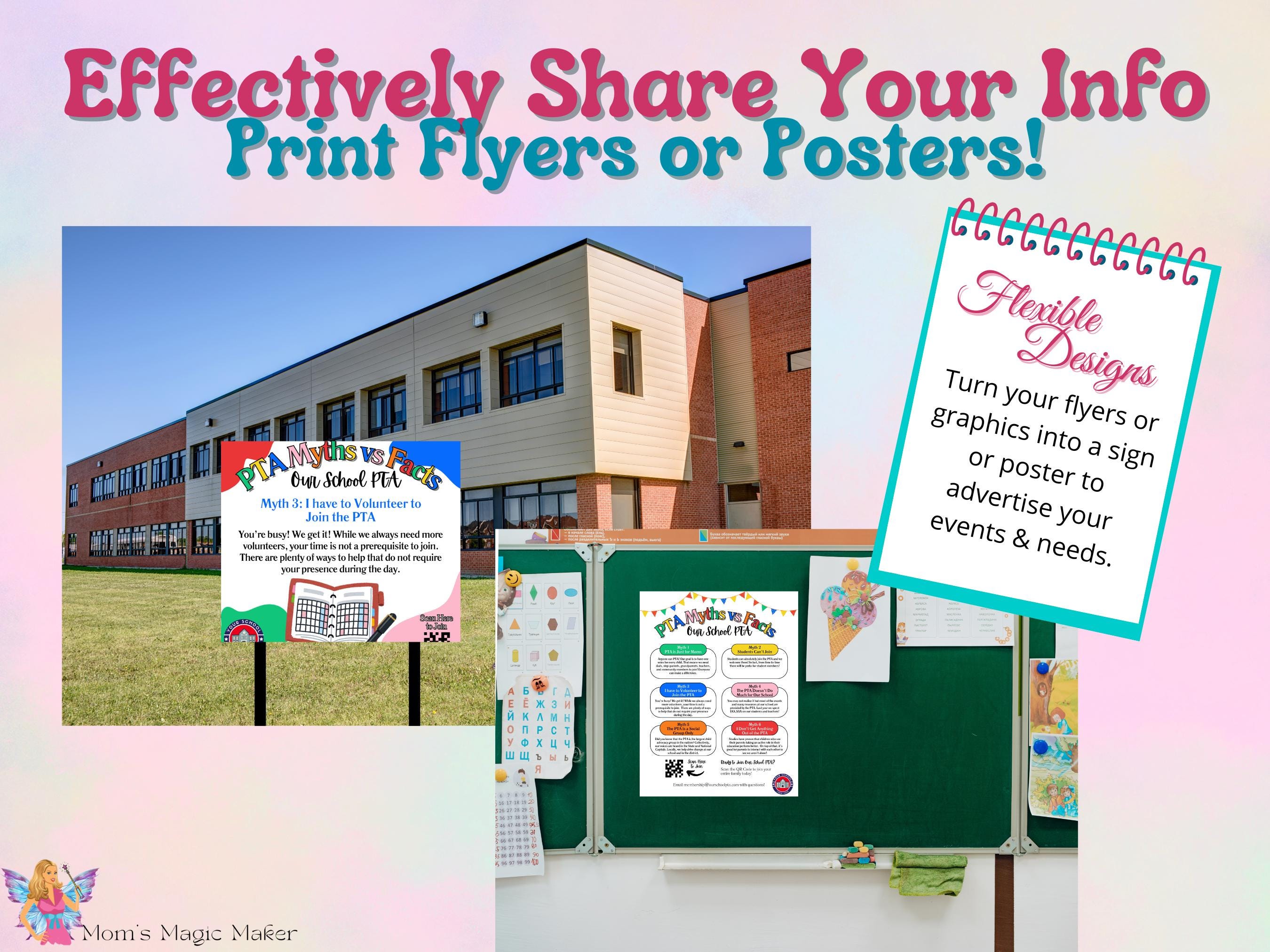 Myth Buster Example Flyer Myths Vs Facts Canva Template Bundle for Pta's and Pto's, Myth Buster ...