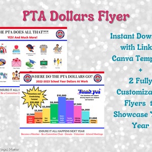 Customizable Canva Templates for PTA/PTO/Booster Club Budget Presentations - Eye-Catching Flyers