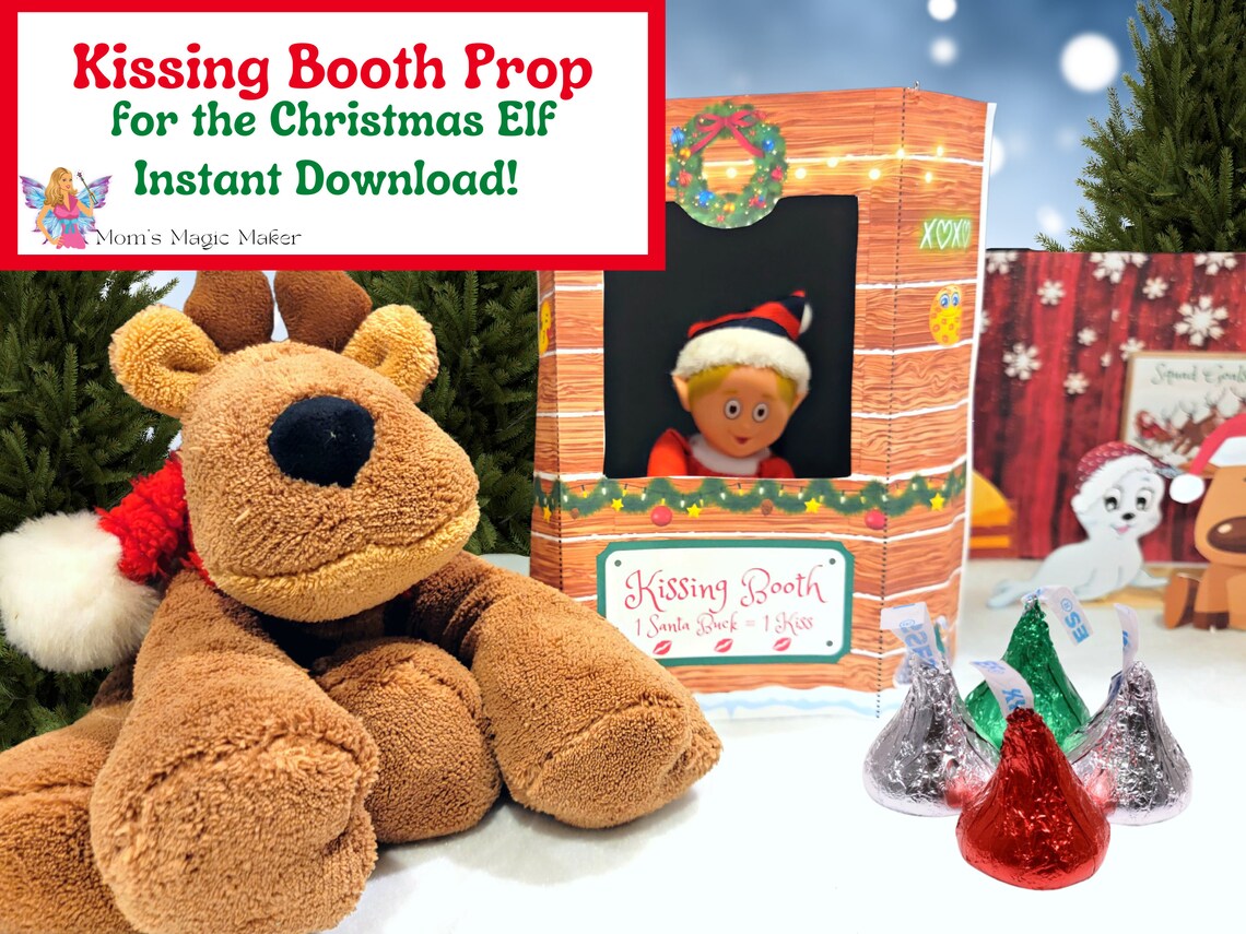 Printable Kissing Booth for Christmas Elves * Instant Download - Etsy