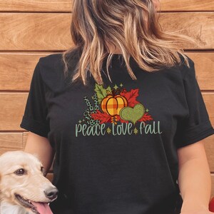 Peace Love Fall Shirt, Pumpkin Fall Shirt, Fall Season Shirt, Peace Sign Heart Shirt, Pumpkin Love Shirt, Summer Vibes Shirt