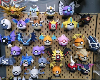 3D Printed Poké Ball Collector Gift- "Zekrom" to "Zubat" Named Pokemon Plus NEW DROPS!