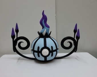 3D Printed Chandelure Figurine – Pokémon Ghost Fire Collectible | Spooky Desk Décor Gift for Gamers