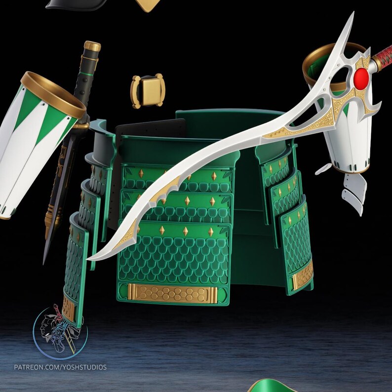 Green Ranger Sword of Darkness | 3D Printed Cosplay Prop Kit | Power ...