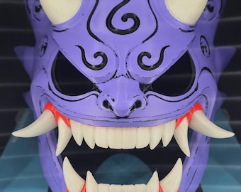 Gengar Oni Mask – 3D Printed Pokemon Inspired Mask – Anime Demon Wall Decor