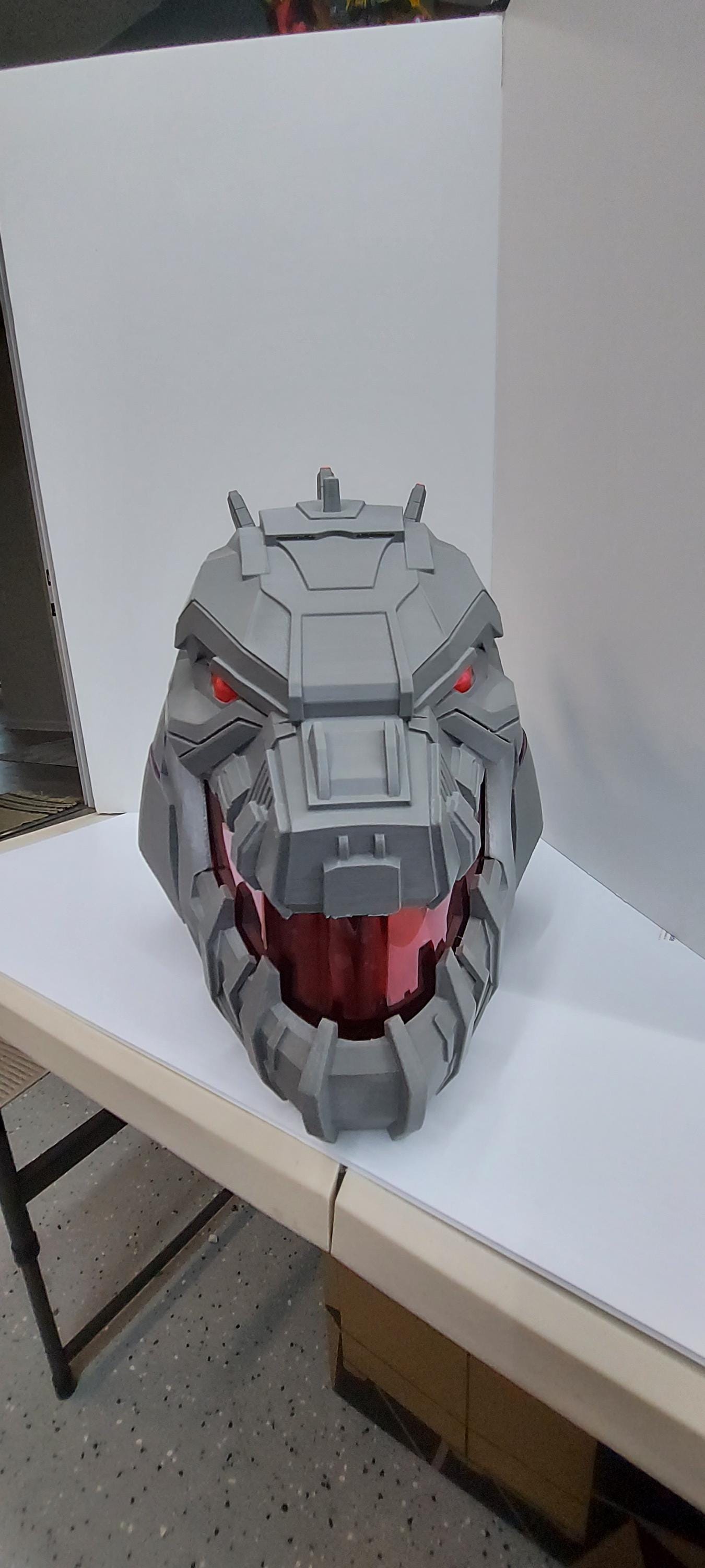 舞レプロ3D Mecha Godzilla Helmet 3D Printer STL File - Etsy