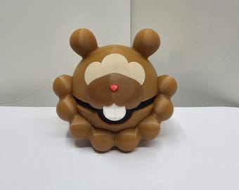 3D Printed Bidoof Figurine – Cute Pokémon Collectible | Desk Décor Gift for Gamers & Anime Fans