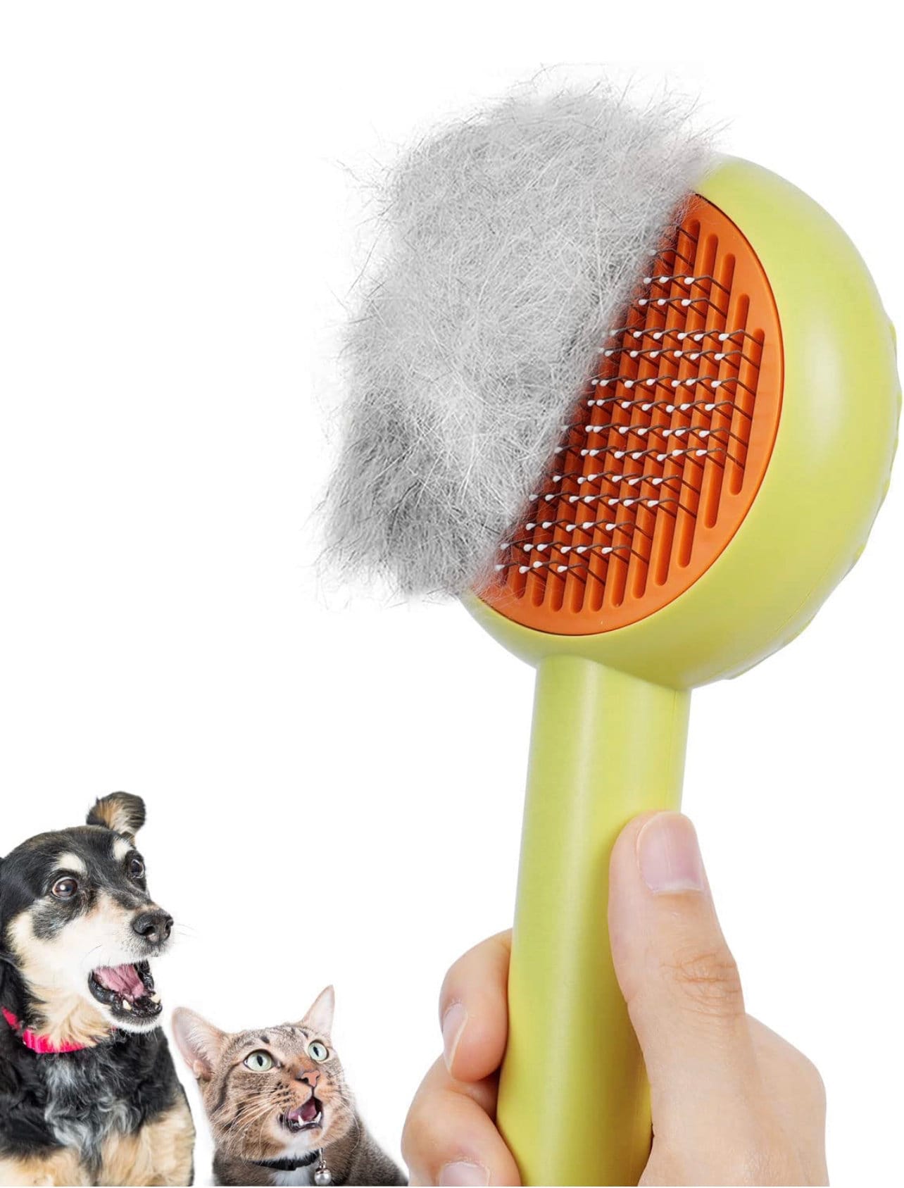 Pet Life 'Gyrater' Travel Self-Cleaning Swivel Grooming Slicker Pet Brush