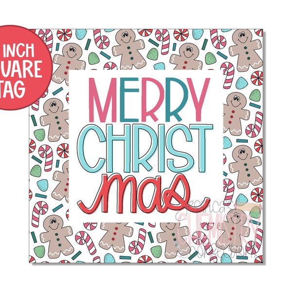 Merry Christmas tag | Gingerbread tag | Merry Christmas | Christmas tag | Gift tag | Cookie tag | Cookie printable | Instant download