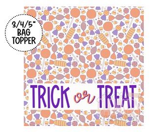 Trick or Treat bag topper | Halloween bag topper | Cookie bag topper | Cookie printable | Instant download | Bag topper
