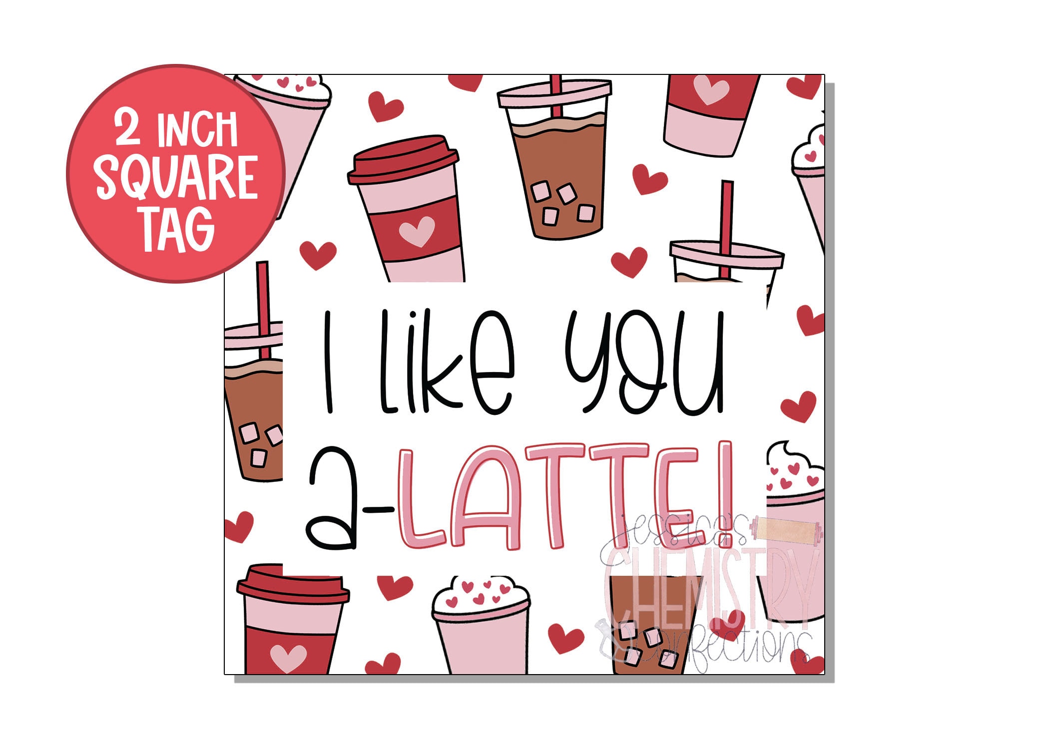 Valentinstagskarte 'Love You A Latte' – 12,7x12,7 Cm, Mit Umschlag – Süße Kaffeeliebe Für Ihn Oder Sie