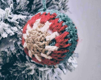 Christmas Bauble Crochet Pattern | Crochet Ornament Tutorial | Festive Xmas Crochet | Christmas Decor | Digital Download