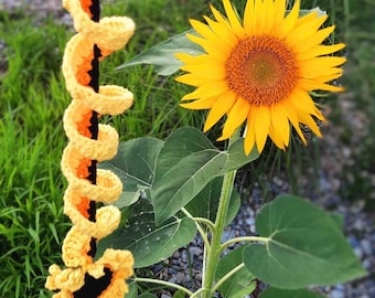 CROCHET PATTERN, Sunflower Wind Spinner, Garden Patio Decor, Hanging Decoration, Easy Simple Crochet Gift Idea, Birthday Gift, Mother's Day