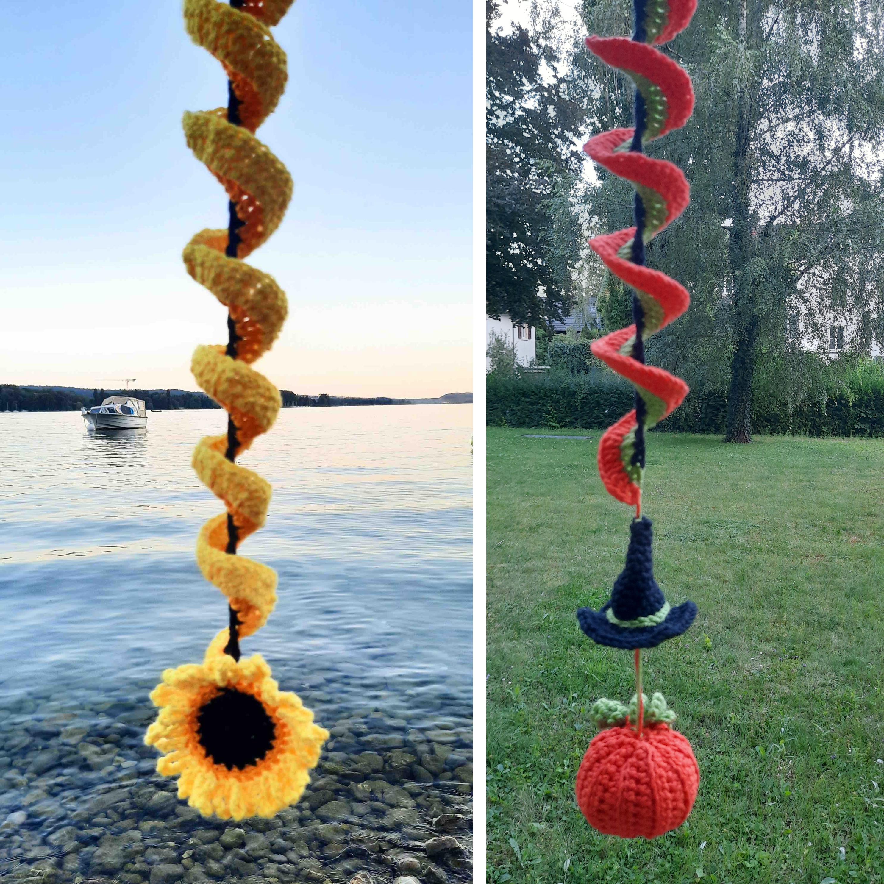 BUNDLE: 4 Seasonal Crochet Wind Spinner Patterns, PDF Printable ...