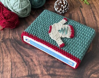 Ugly Christmas Sweater Book Sleeve Crochet PATTERN PDF, Xmas Gift Idea, Cozy Crochet, Book Cover, Book Cozy,