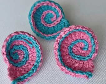 Fibonacci Spiral Seashells PDF Crochet PATTERN, Easy Beginner DIY, Coastal Decor, Instant Download