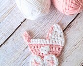 Baby Stroller Appliqué CROCHET PATTERN, Baby Shower Gift, Baby Blanket Embellishment, Easy Baby Gift, Newborn Baby Girl & Boy, Baby Card DIY