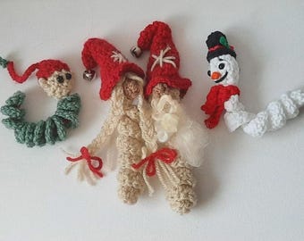 3 Simple Christmas Worry Worm Crochet Patterns | Crochet Pattern for Kids | Emotional Support Toy | Instant Download