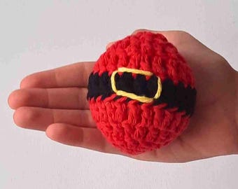 Easy Santa Bauble Crochet Pattern | Christmas Bauble Crochet Pattern | Beginner Crochet Pattern | Holiday Gift | Instant Download