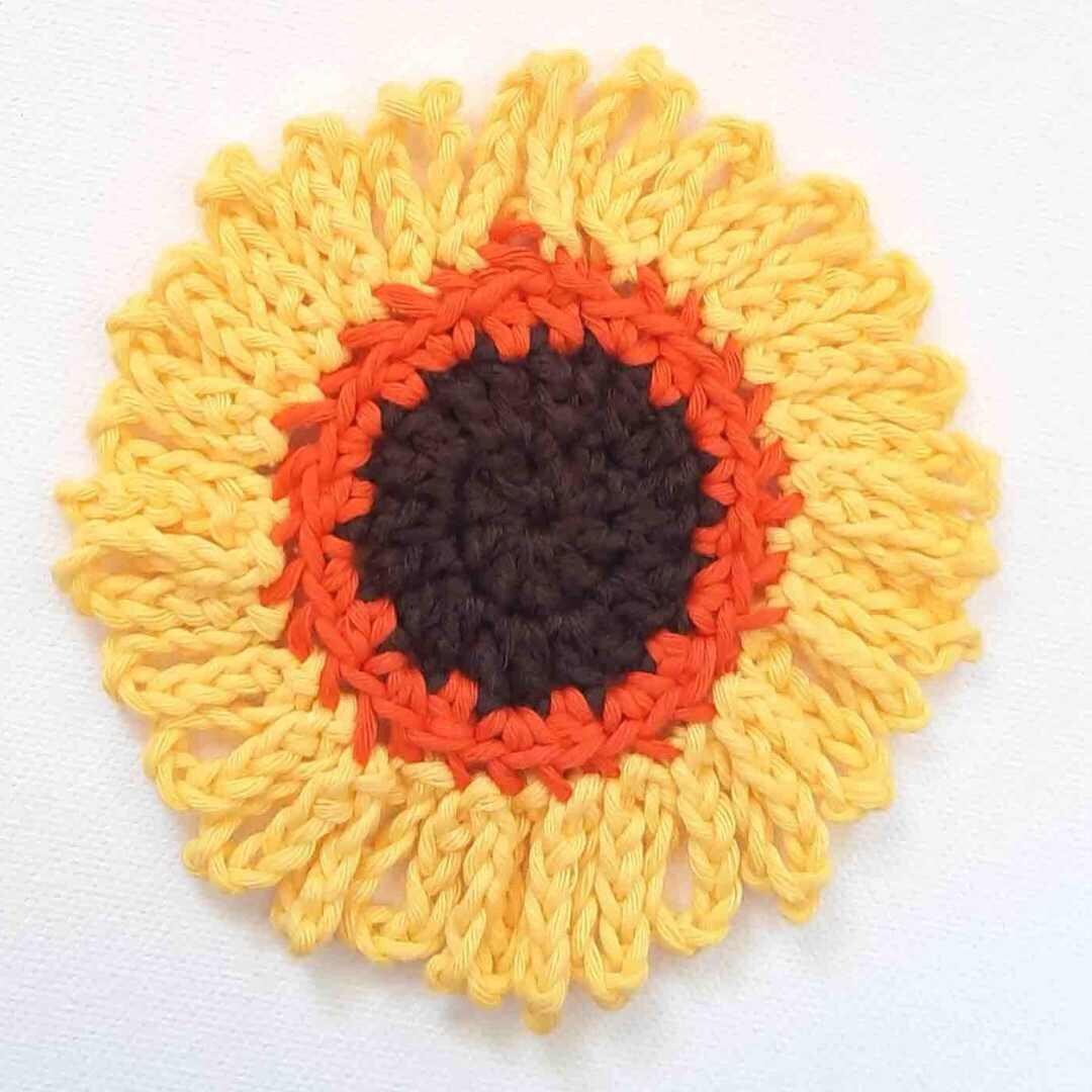 Sunflower Applique Crochet Pattern, Easy Crochet Pattern for Beginners ...