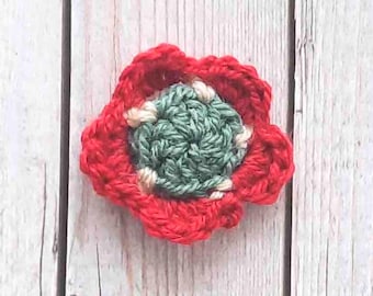 CROCHET PATTERN, Flower, Crochet Applique, Embellishment, Doily, Mother's Day, Gifts for her, Beginner, Photo Tutorial