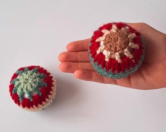 Easy Christmas Bauble CROCHET PATTERN, Crochet Ornament Tutorial, Holiday Decor, Festive Xmas Crochet, Christmas Decor, Digital Download