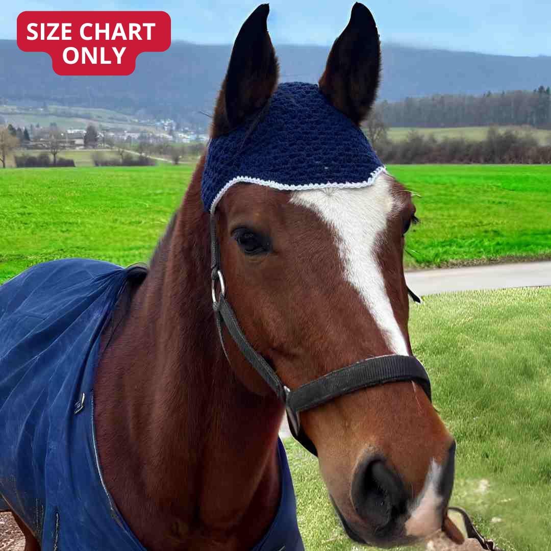 Crochet Horse Bonnet Size Chart | PDF Printable | Instant Download - Etsy