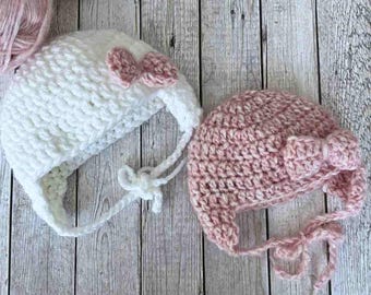 Baby Beanie Crochet PATTERN, Ear Flaps, Beginner Friendly, Premie Hat, Newborn Hat (Digital Download)