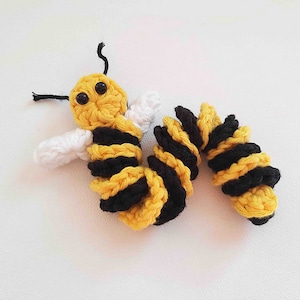 Bee Worry Worm Crochet Pattern