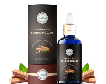 Sandalwood oil 50ml - 100% pure and natural - promotes relaxation and has a mood-enhancing effect, relieves inflammation and skin irritations