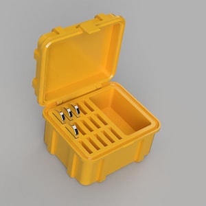 Rugged CR1632 Battery Holder w/ Catchall | Battery Box | Compact Storage Case