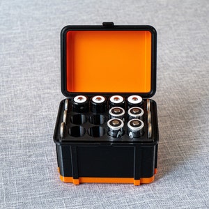Rugged 18650, CR123, CR2032 Combo Battery Box | Battery Holder | Compact Storage Case