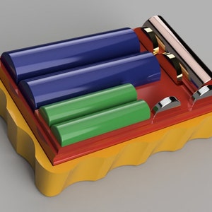 21700, 18650, AAA, AA, CR123, CR1632 and CR2032 Double Stacked Insert for Pelican 1010 Micro Case | Compact Battery Insert