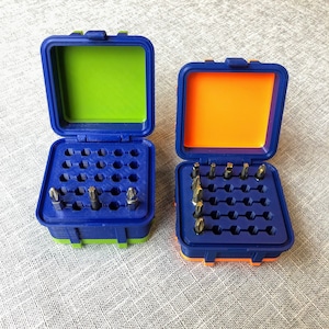 Rugged Hex Bit Box – Holds 1&quot;, 2&quot;, 2.7&quot; | Bit Organizer | Compact Tool Case